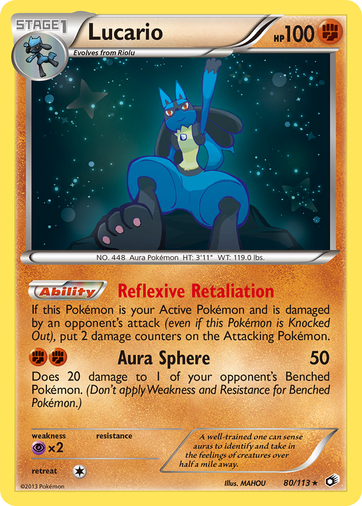 Legendary Treasures Non - Holo Lucario #80/113